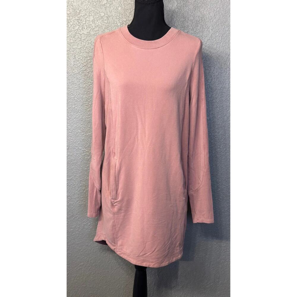 Athleta Women’s Sz S Pink Oversized Tunic Sweatshirt Sweater Dress - Picture 6 of 6